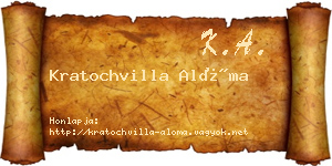 Kratochvilla Alóma névjegykártya